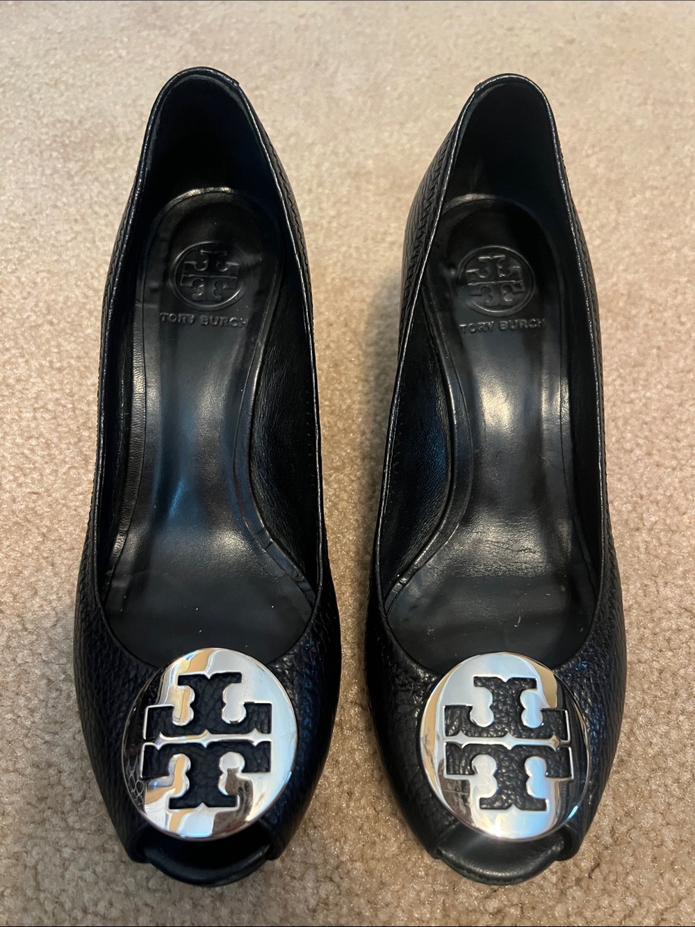 Tory Burch Black Leather 7 1/2
